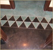 Acid Stained Concrete - Custom Scoring 