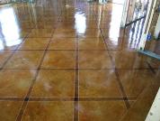 Acid Stained Concrete With Custom Scoring